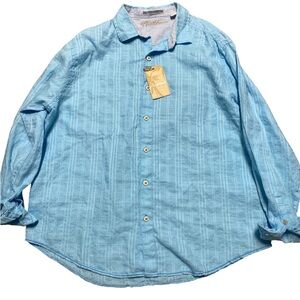 Roundtree & Yorke Light Blue Casual Button Down Shirt
